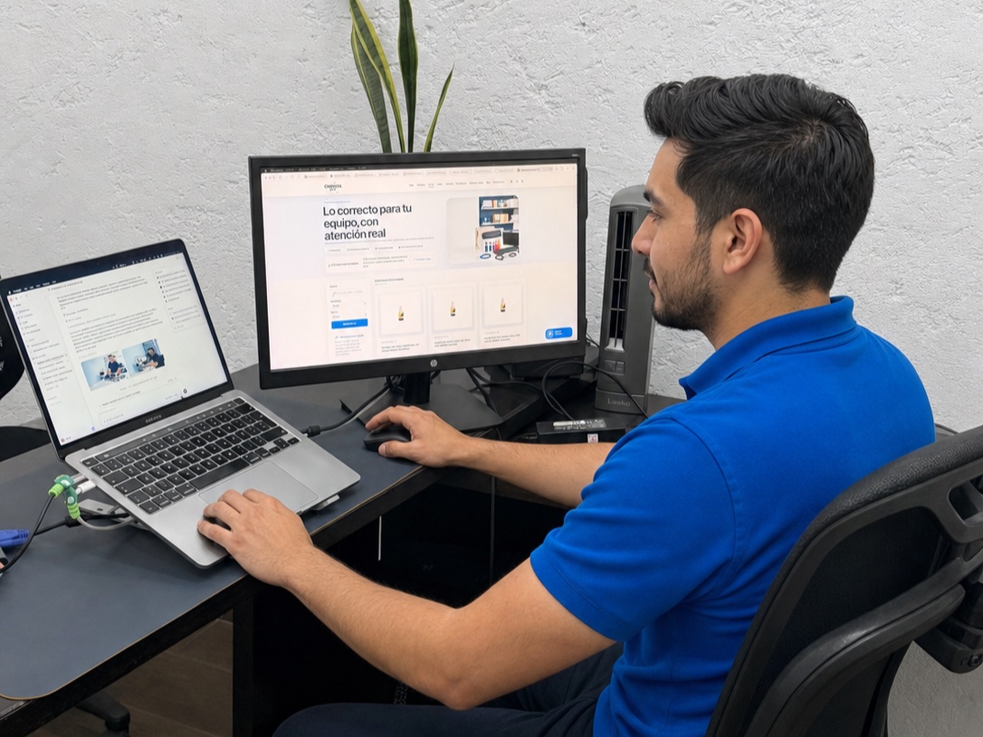 Técnico de Chemical EXS brindando soporte remoto desde las instalaciones reales