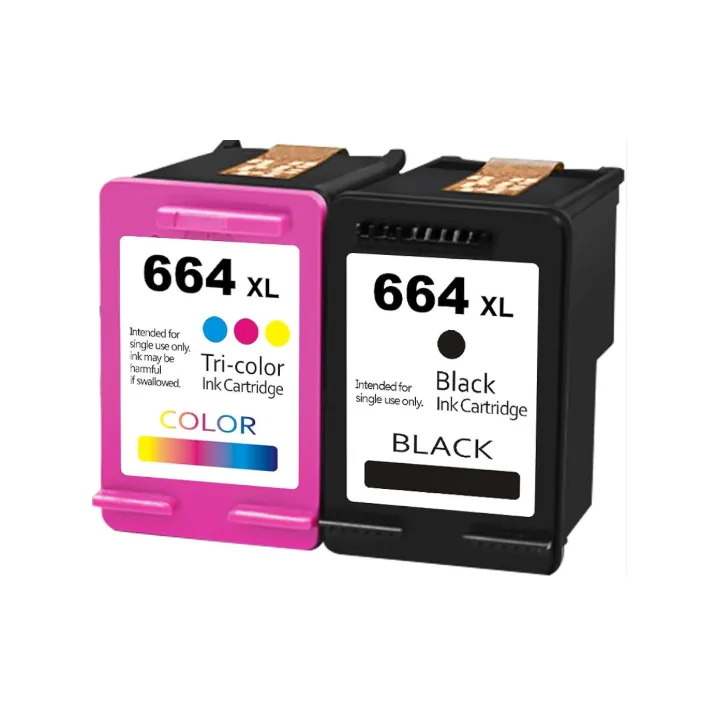 Kit Cartucho compatible HP 664 Color xl y Negro xl